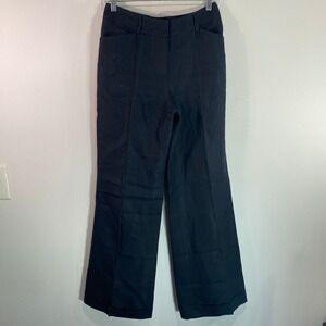 J.Crew Linen Wide Leg Pants‎ Cropped Cuffed High Waist Career Casual Size 8
